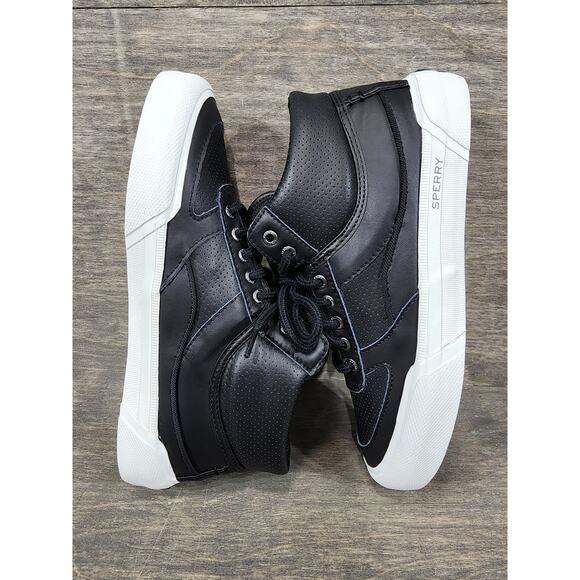 Sperry Soletide Mid Seacycled Black Sneakers Size 8 Womens - Picture 6 of 10